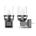 Jandcase 2-Pack 0.6W Plug-in Candle Night Lights, Black Wood Grain, Warm White 3000K, Adjustable C7 LED Filament