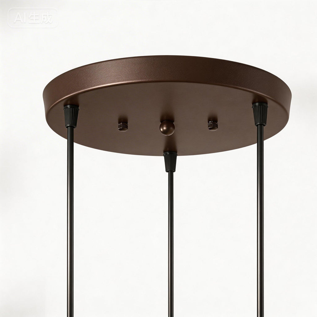 Jandcase 3-Light Oil Rubbed Bronze Kitchen Island Pendant Light with Clear Glass Shade Traditional E26 Ceiling Light Fixture