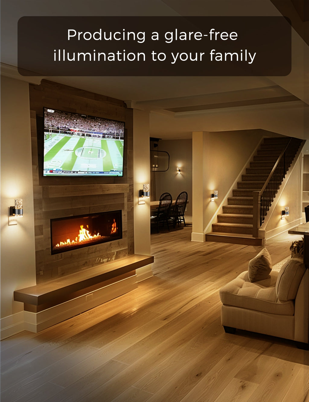 Jandcase 2-Pack Plug-in Dusk-to-Dawn Night Lights, Warm Glow 2700K, Sliding Dimmable, Wall Light Style, US 3-Prong Plug