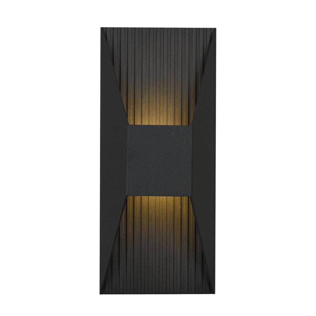 Jandcase 12in Black LED Wall Sconce 14W 595LM 3CCT Dimmable Modern Steel Wall Light Sand Blast Acrylic cETLus Certified