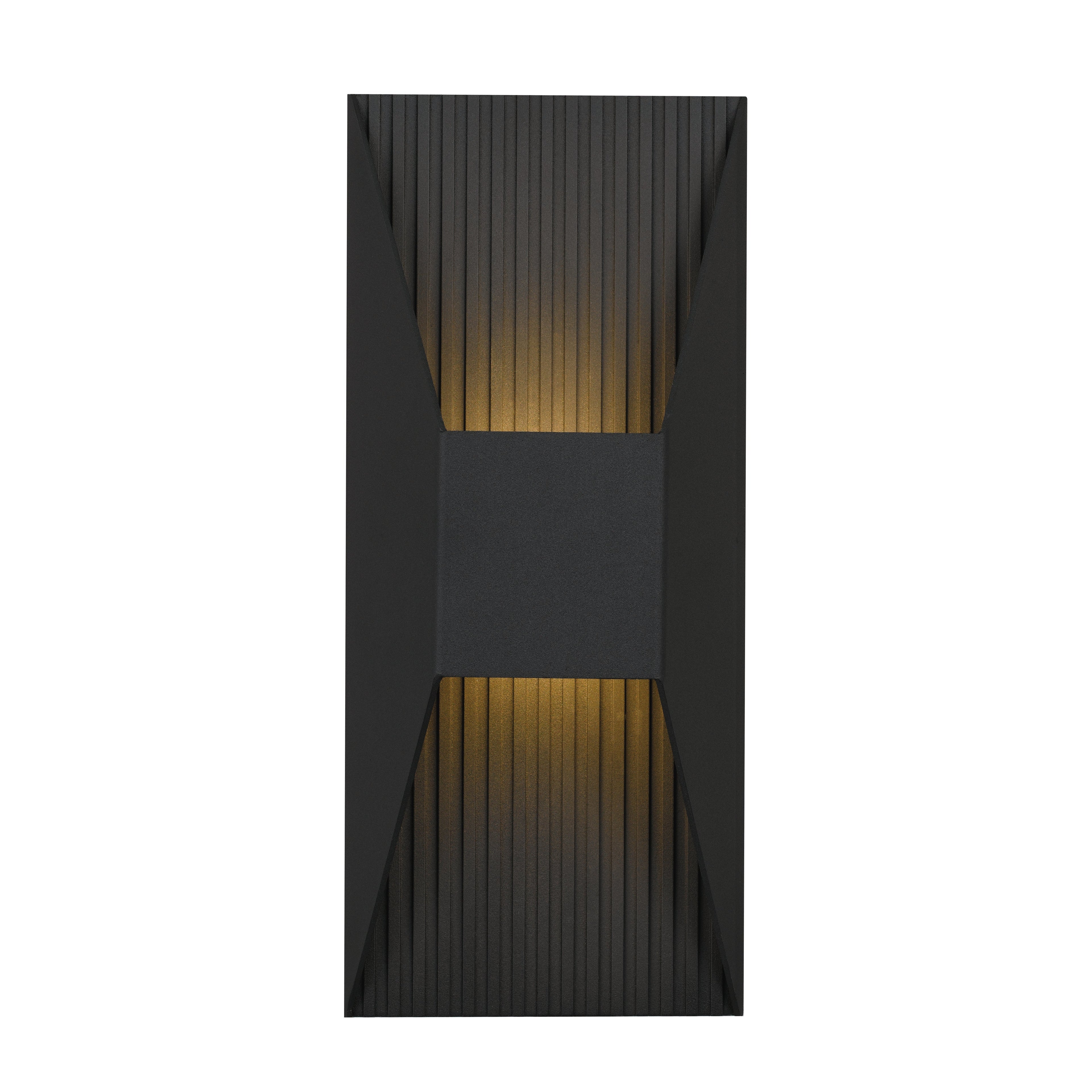 Jandcase 12in Black LED Wall Sconce 14W 595LM 3CCT Dimmable Modern Steel Wall Light Sand Blast Acrylic cETLus Certified