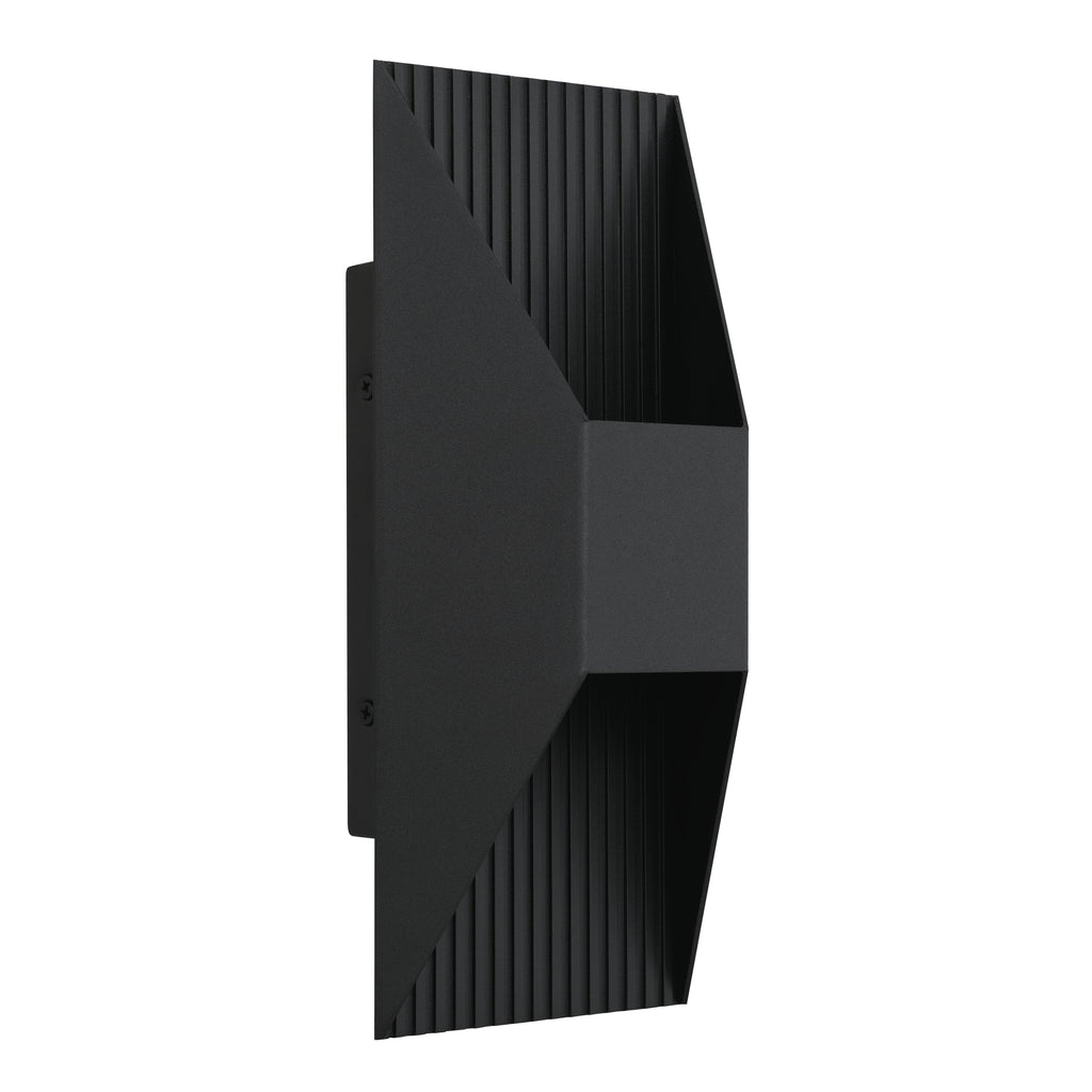 Jandcase 12in Black LED Wall Sconce 14W 595LM 3CCT Dimmable Modern Steel Wall Light Sand Blast Acrylic cETLus Certified