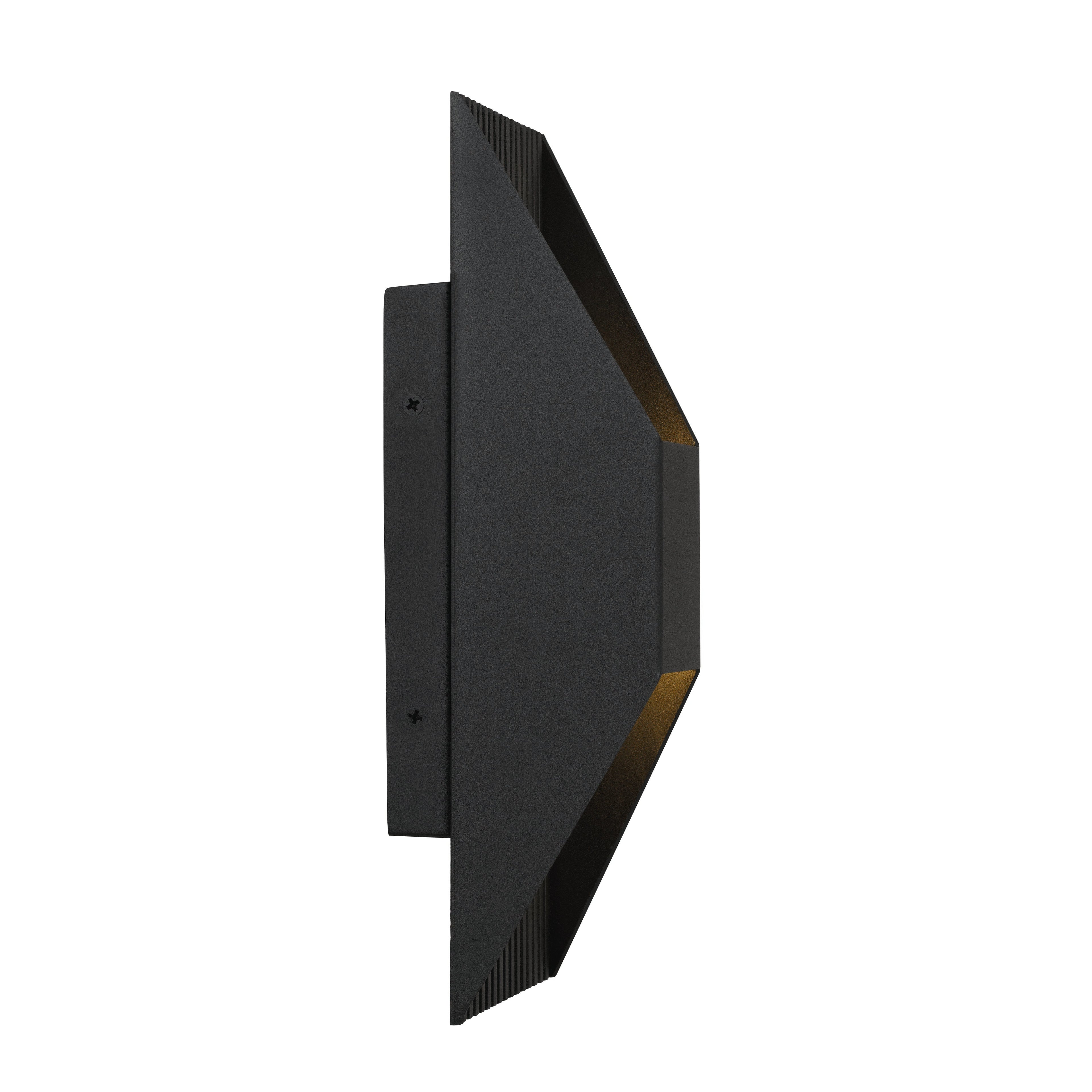 Jandcase 12in Black LED Wall Sconce 14W 595LM 3CCT Dimmable Modern Steel Wall Light Sand Blast Acrylic cETLus Certified