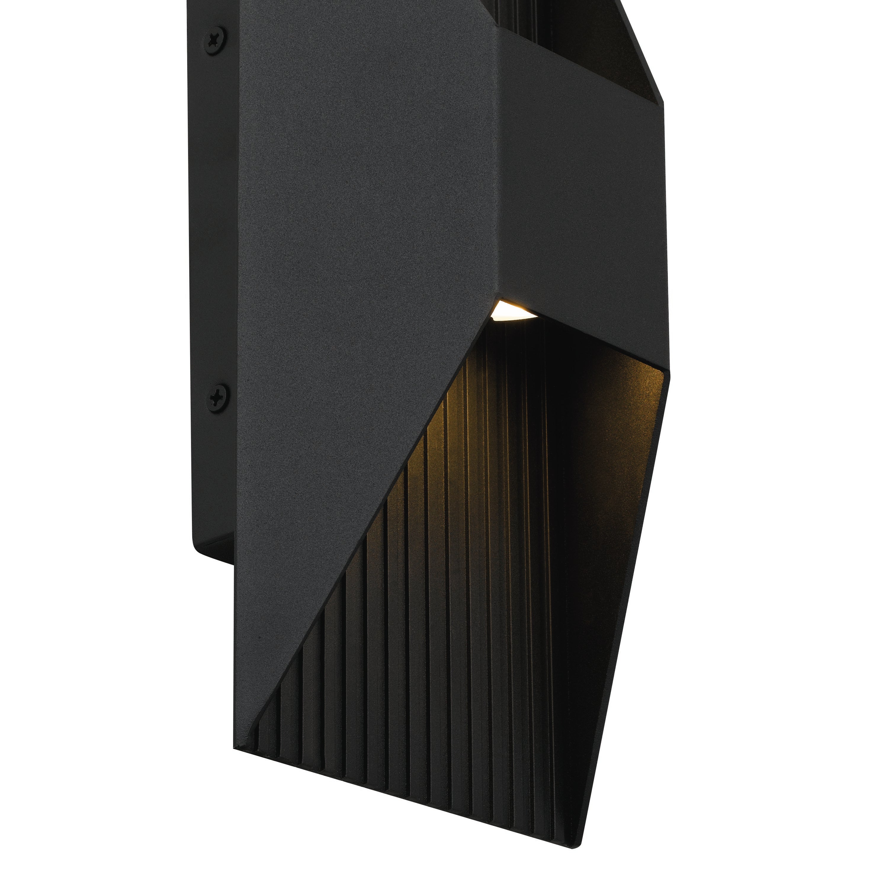 Jandcase 12in Black LED Wall Sconce 14W 595LM 3CCT Dimmable Modern Steel Wall Light Sand Blast Acrylic cETLus Certified