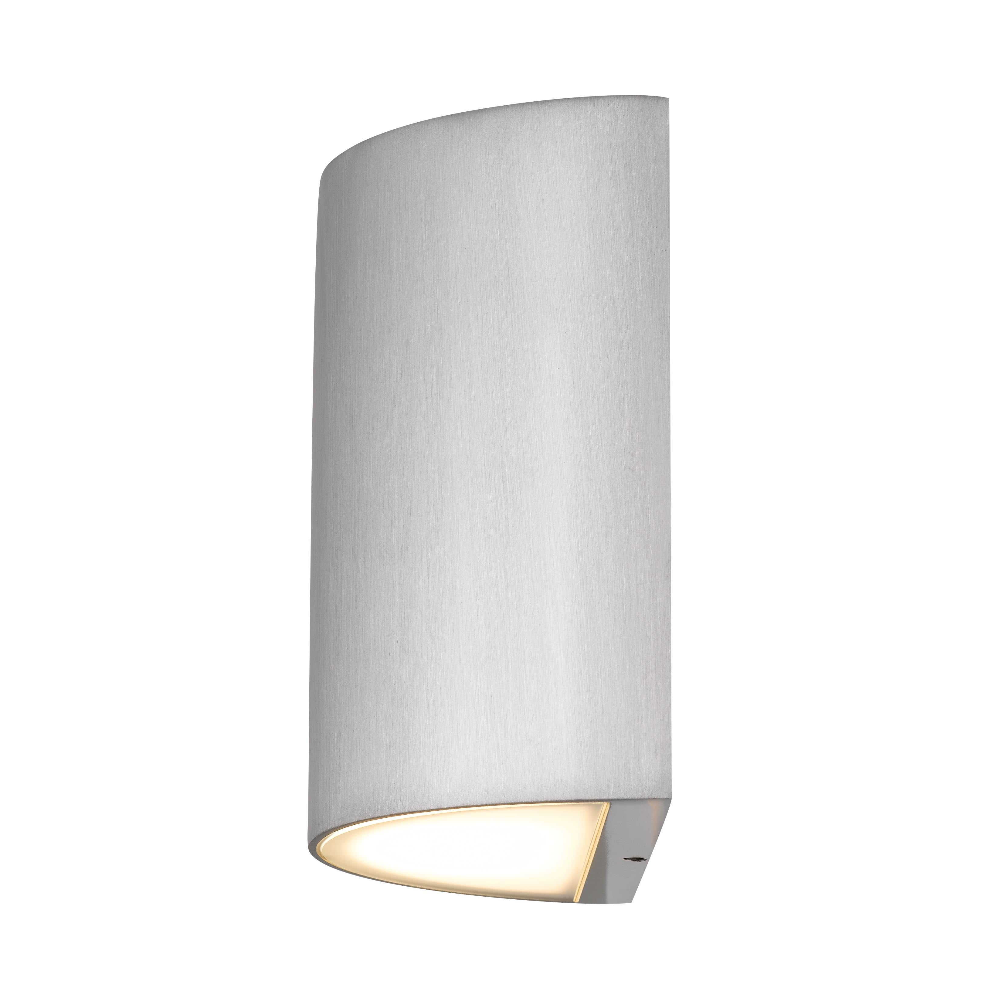 Jandcase Brushed Aluminum LED Wall Sconce 15W 350LM 3CCT Dimmable Modern Indoor Wall Light Silk Screen Glass cETLus Certified