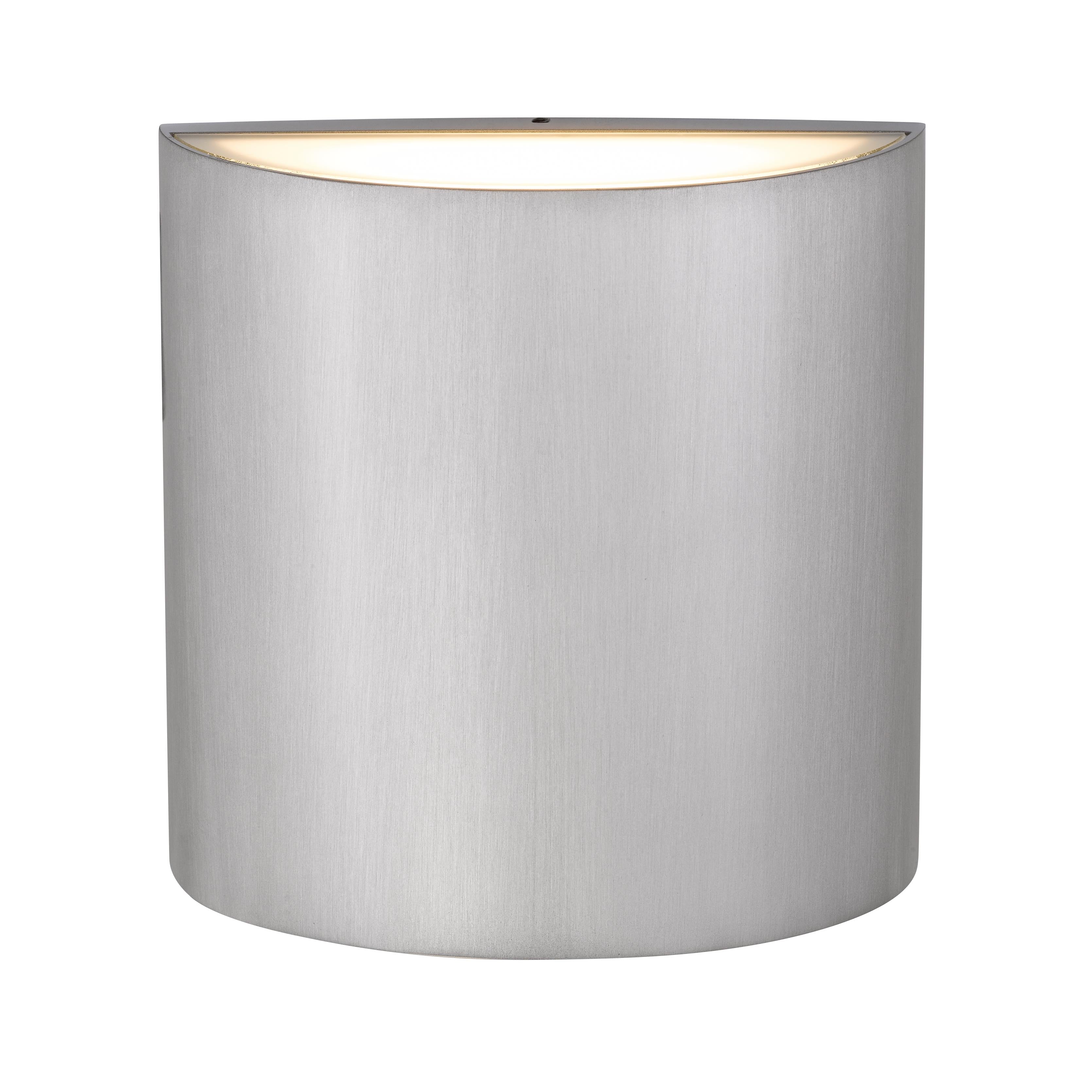Jandcase Brushed Aluminum LED Wall Sconce 15W 350LM 3CCT Dimmable Modern Indoor Wall Light Silk Screen Glass cETLus Certified