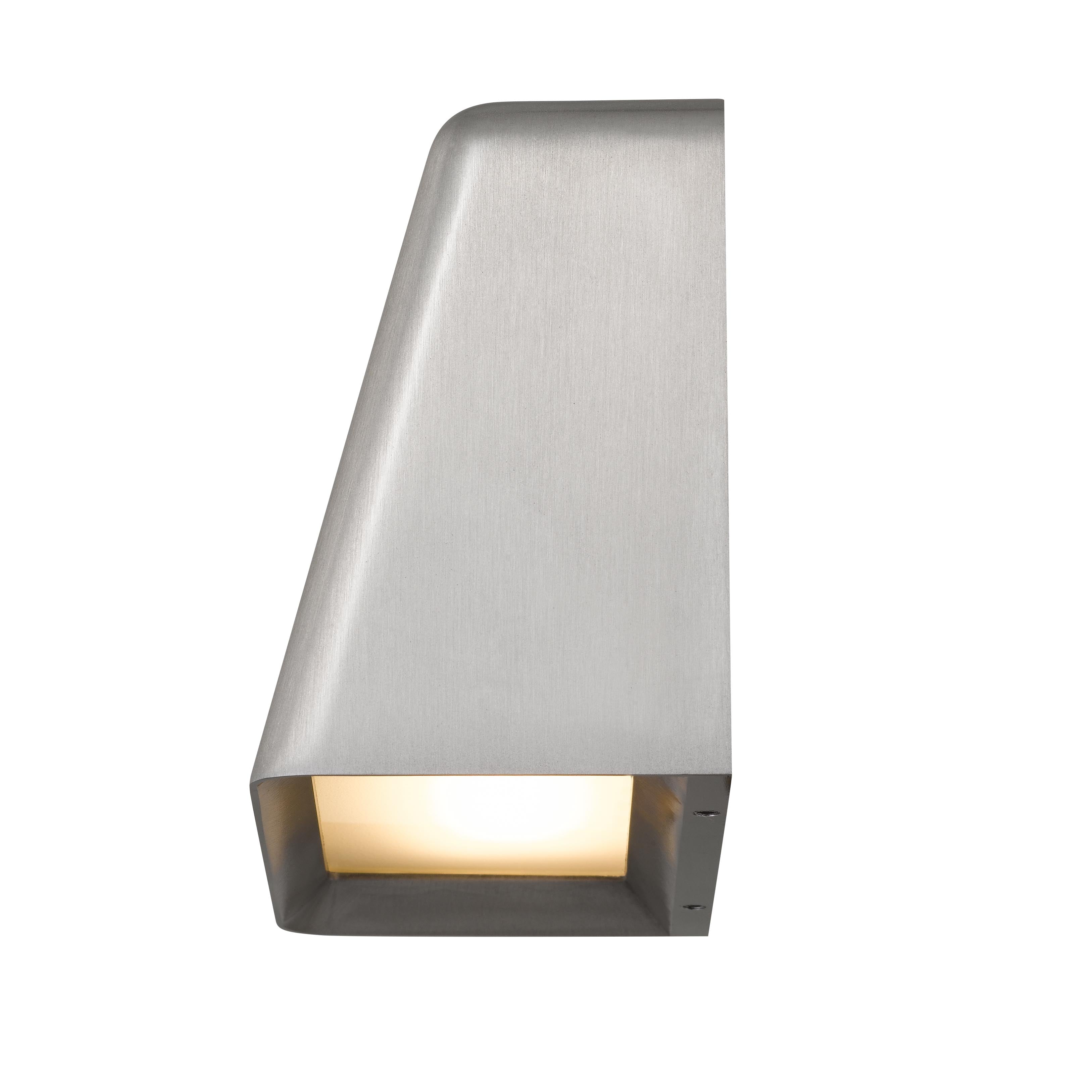 Jandcase 5.5in Brushed Aluminum LED Wall Sconce 12W 541LM 3CCT Dimmable Modern Indoor Wall Light Sand Blast Glass cETLus Certified