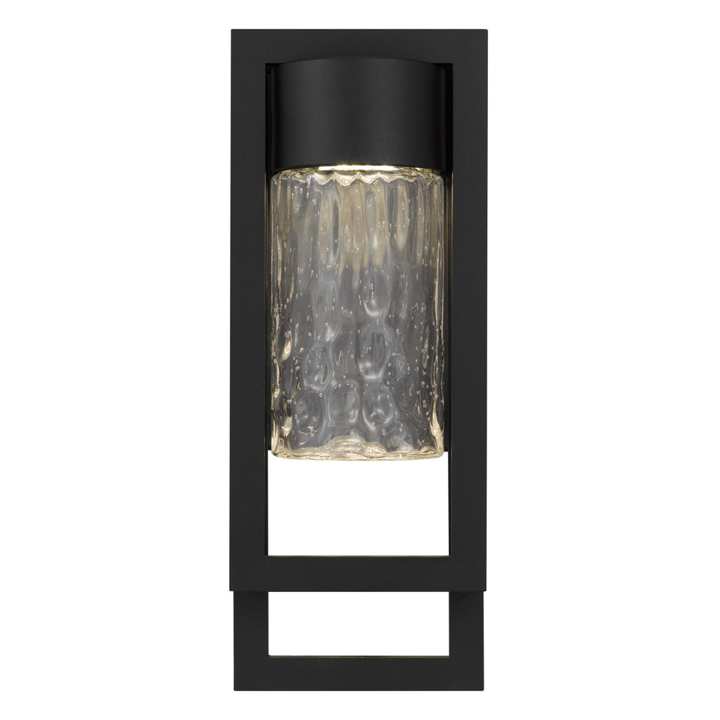 Jandcase 15in LED Wall Sconce 12W 600LM 3CCT Dimmable Modern Indoor Wall Light Clear Hammered Glass cETLus Certified