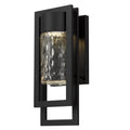 Jandcase 15in LED Wall Sconce 12W 600LM 3CCT Dimmable Modern Indoor Wall Light Clear Hammered Glass cETLus Certified