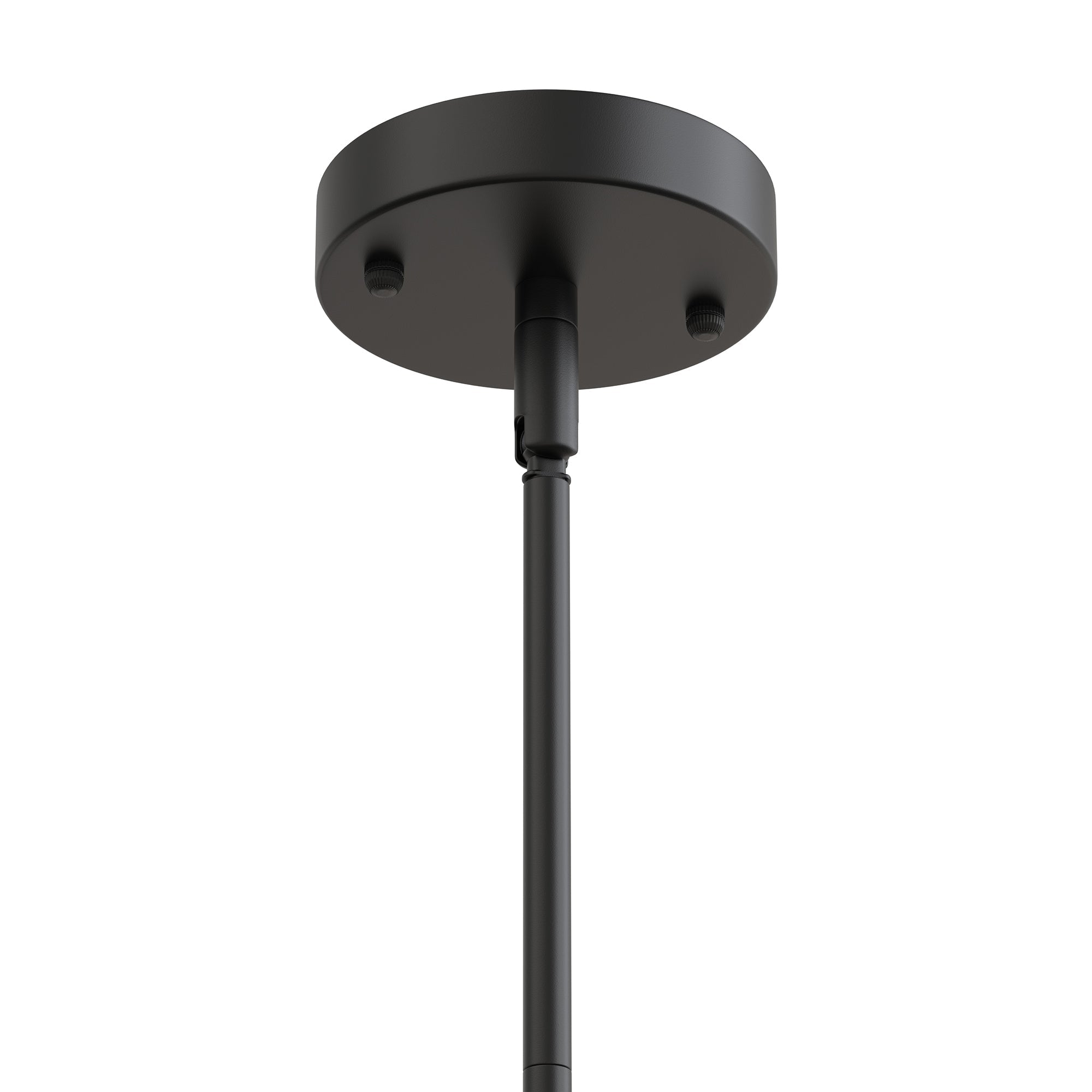 Jandcase 1 Light Modern Matte Black Pendant Light with Clear Glass Shade for Kitchen and Dining Room, No Bulbs Included
