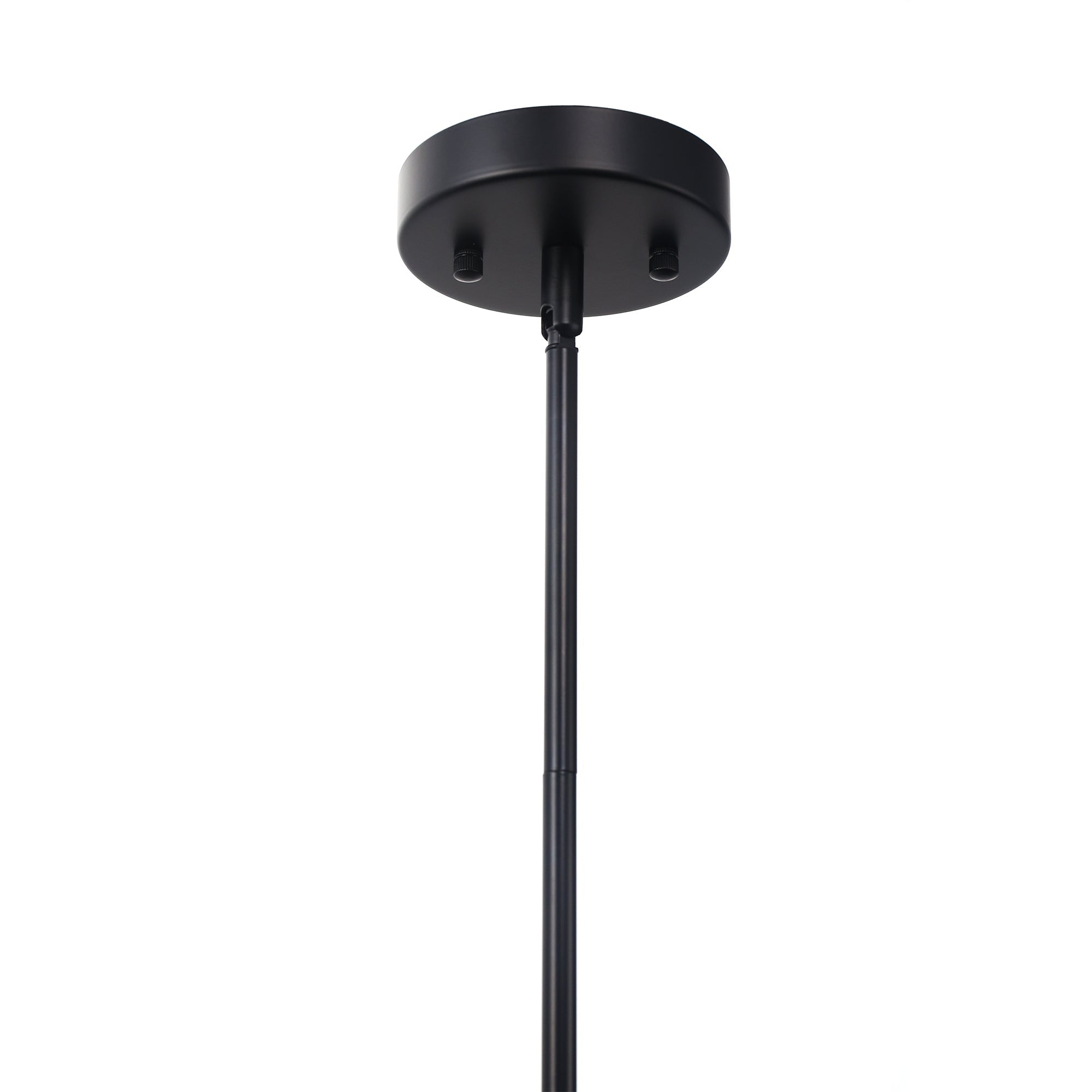 Jandcase 7.9 in. 1-Light Modern Matte Black Pendant Light with CylinderGlass Shade E26 for Kitchen Island Dining Room