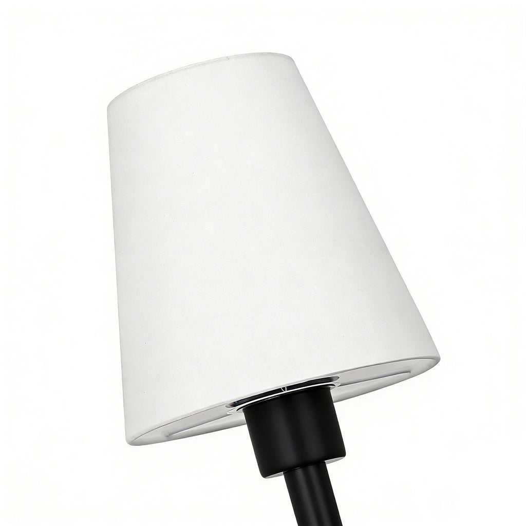 Jandcase 2-Pack Wall Sconces with Fabric Shade, E26 Base, Matte Black, Remote Control RGBCW Dimmable Indoor Lighting