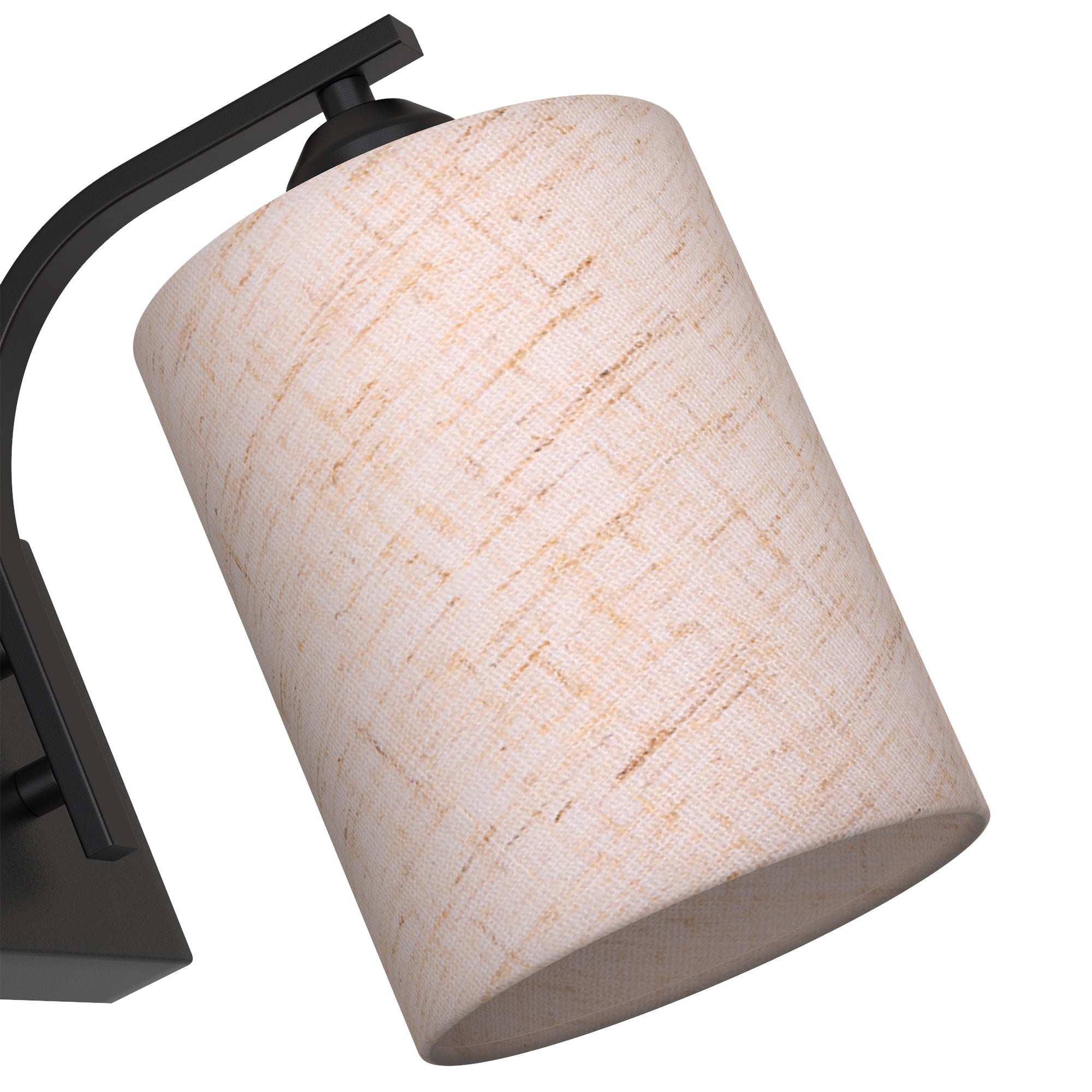 Jandcase 2-Pack Modern Farmhouse Wall Sconce with Fabric Shade Matte Black E26 Indoor Wall Light for Bedroom Hallway Living Room