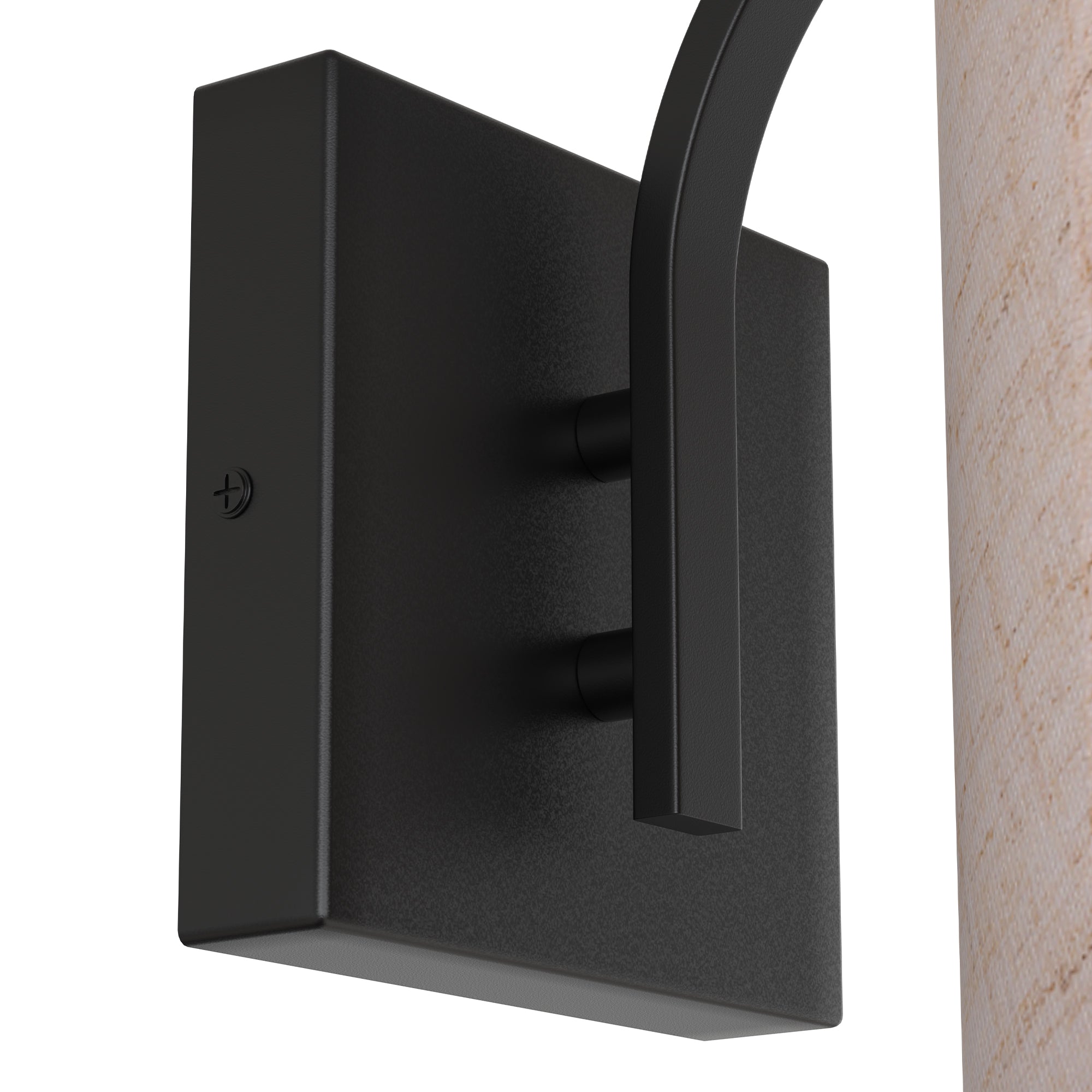Jandcase 2-Pack Modern Farmhouse Wall Sconce with Fabric Shade Matte Black E26 Indoor Wall Light for Bedroom Hallway Living Room