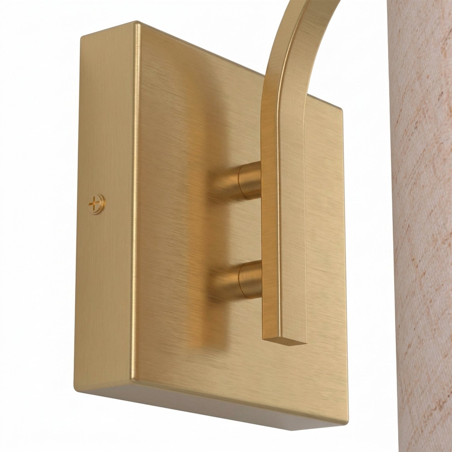 Jandcase Set of 2 Gold Fabric Wall Sconces Modern E26 Indoor Wall Lights with Cylindrical Shade for Bedroom Hallway Living Room