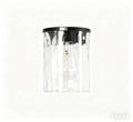Jandcase 4.72in Ripple Glass Lamp Shade Replacement Globe Clear Round Glass Cover for Pendant Wall Light Ceiling Fixture
