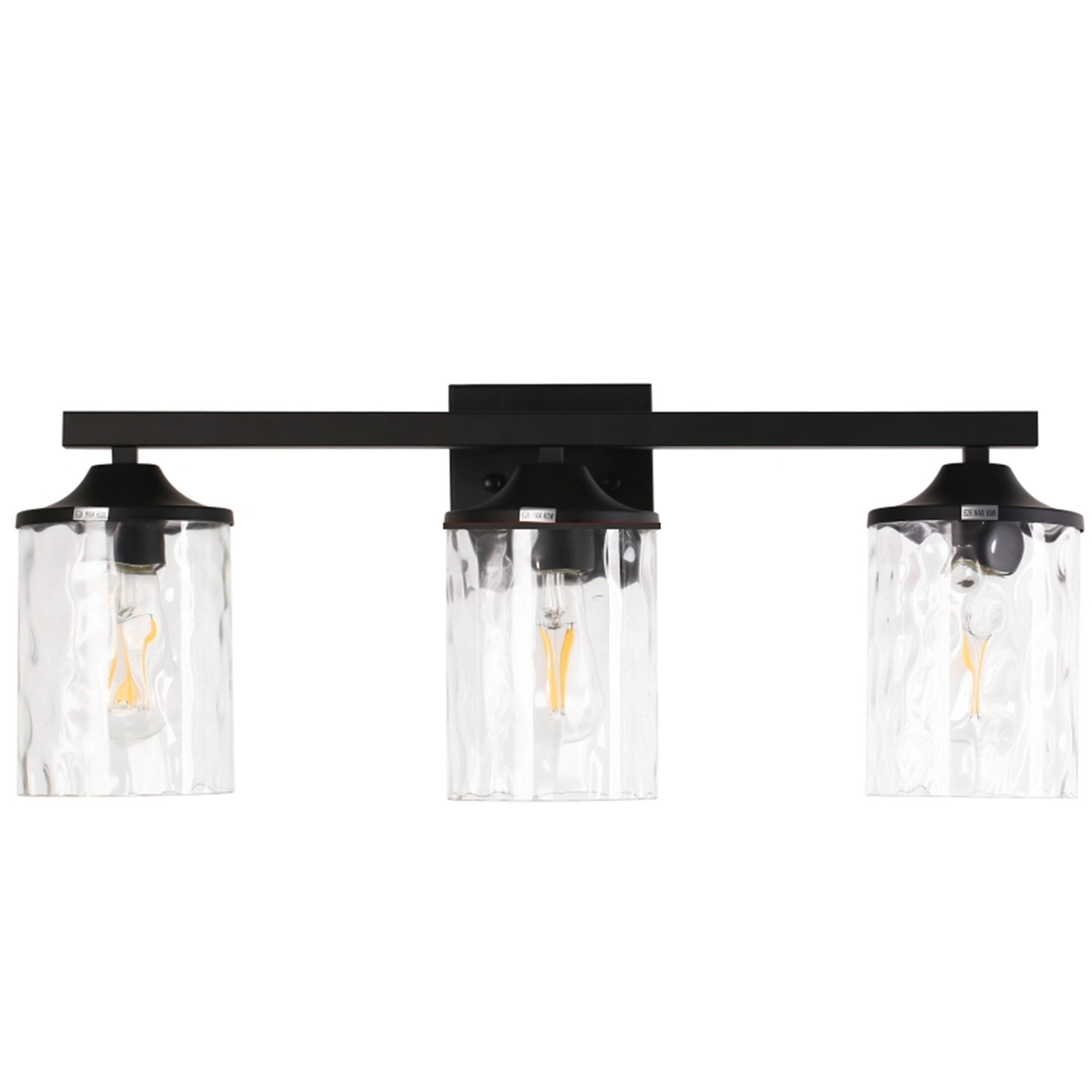 Jandcase 4.72in Ripple Glass Lamp Shade Replacement Globe Clear Round Glass Cover for Pendant Wall Light Ceiling Fixture