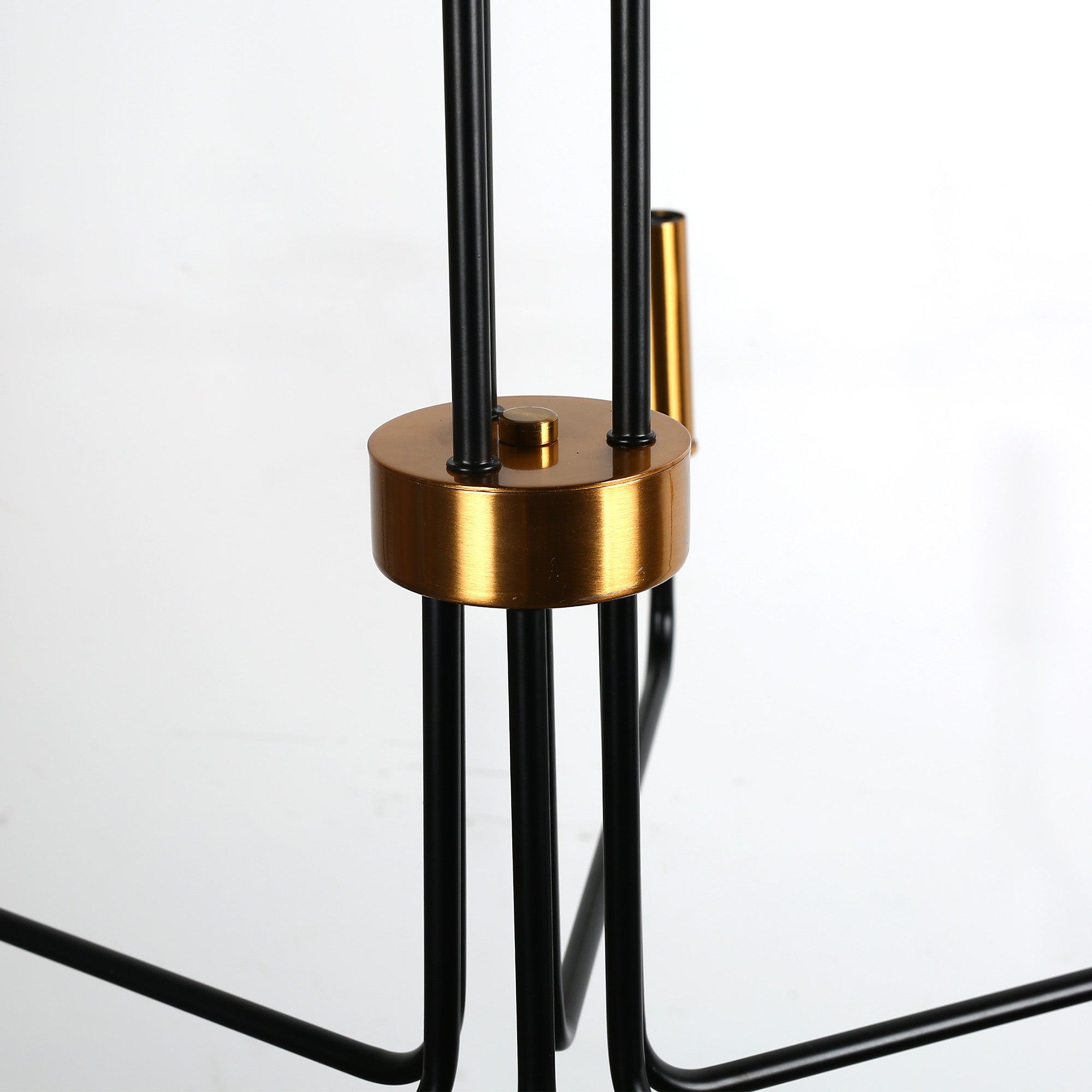 Jandcase 6-Light Black Gold Branch Chandelier ETL Certified Modern Ceiling Pendant Light E12