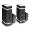Jandcase 2-Pack 1W Plug-in Motion-Control Night Lights, Warm White 3000K, Sliding Dimming 0%-100%, Black Housing