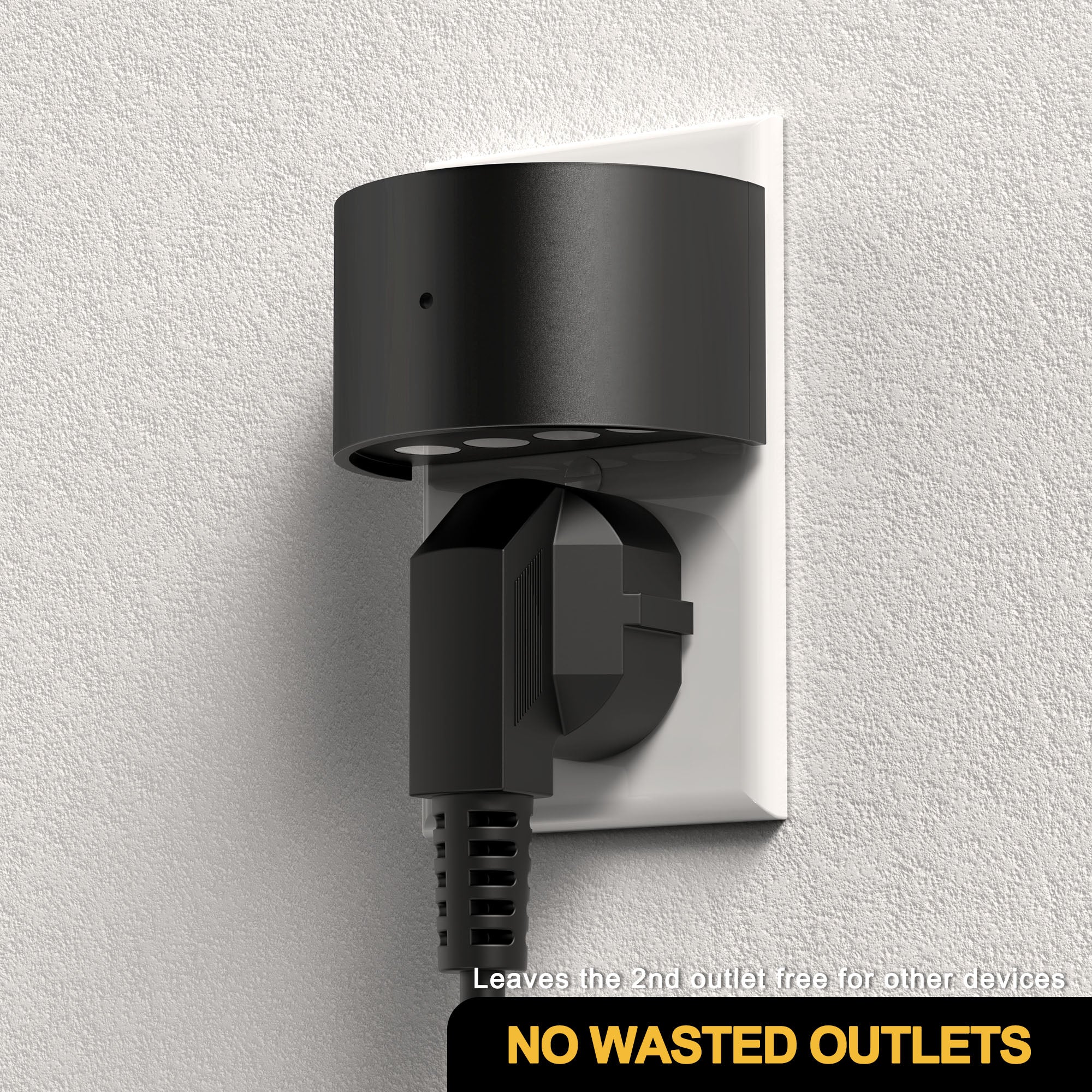 Jandcase 2-Pack 0.5W Plug-in Night Light with Dusk to Dawn Sensor, Semi-Arc Up & Down Wall Light, 3000K Warm White