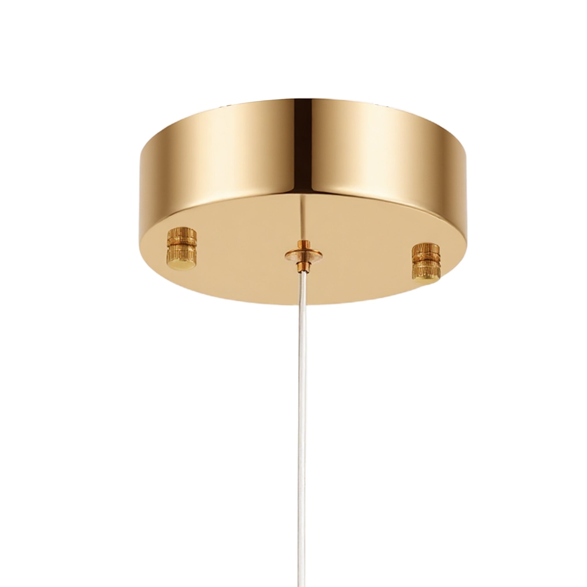 Jandcase 1-Light Copper Modern Spiral Tube Pendant Light, 18-Watt Integrated LED, 1440LM, 6000K, Minimalist Hanging Ceiling Light