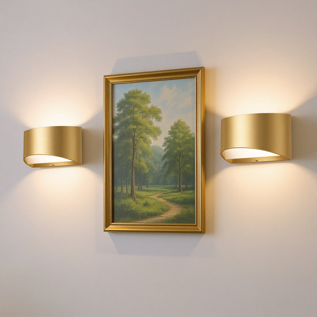 Jandcase 1-Pack Lantern Indoor Wall Sconce Champagne Gold Metal G9 Wall Light Decorative Hallway Bedroom Living Room Fixture
