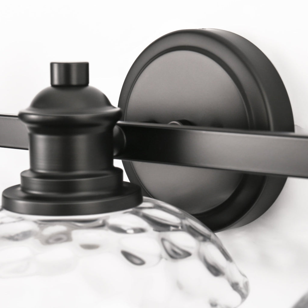 Jandcase 3-Light Black Bathroom Vanity Light Fixture Modern Wall Sconce E26 Mirror Lighting