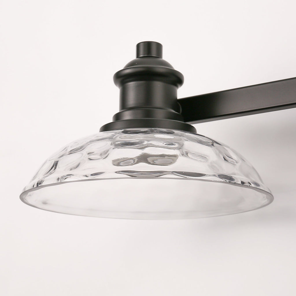 Jandcase 3-Light Black Bathroom Vanity Light Fixture Modern Wall Sconce E26 Mirror Lighting
