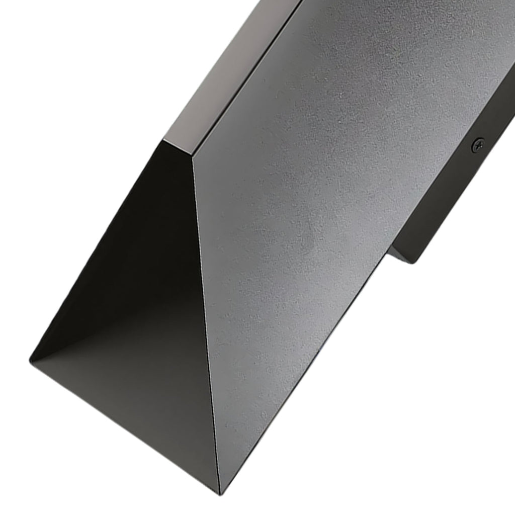 Jandcase 10-Watt Sand Black Square Diamond-Cut Outdoor Sconce Modern Exterior Wall Light with 3000K LED, Hardwired (Set of 2)