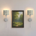 4.6 in. 2-Pack Hollow Iron Half-Cylinder Metal Wall Sconce,  Indoor Vanity Light withRGBCW, Dimmable, Night Light, Timer