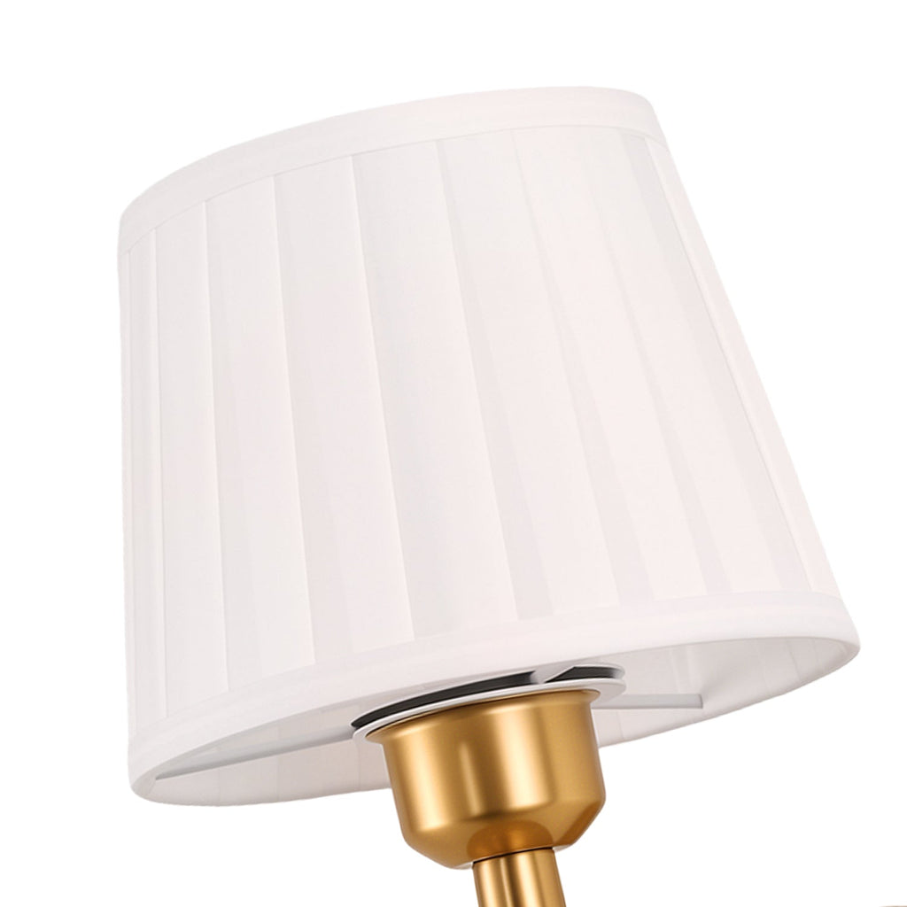 Jandcase 2-Pack Traditional Wall Sconce with Pleated Fabric Shade, Copper Finish Metal , E26 Base Indoor Wall Light for Bedroom