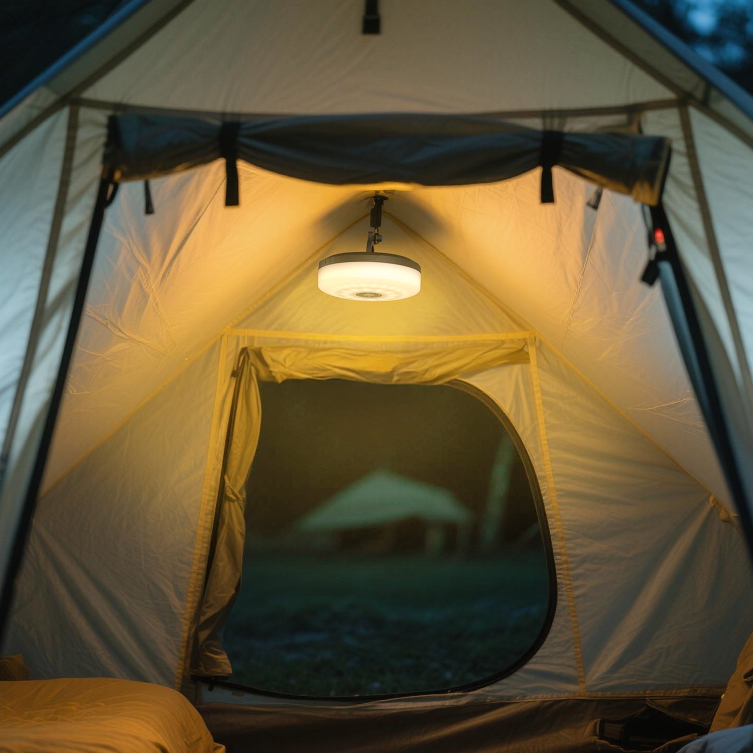 JandcaseOutdoor Camping String Light with 10M Retractable LED Fairy Lights Warm White RGB Emergency Lantern Magnetic Hanging Light Green