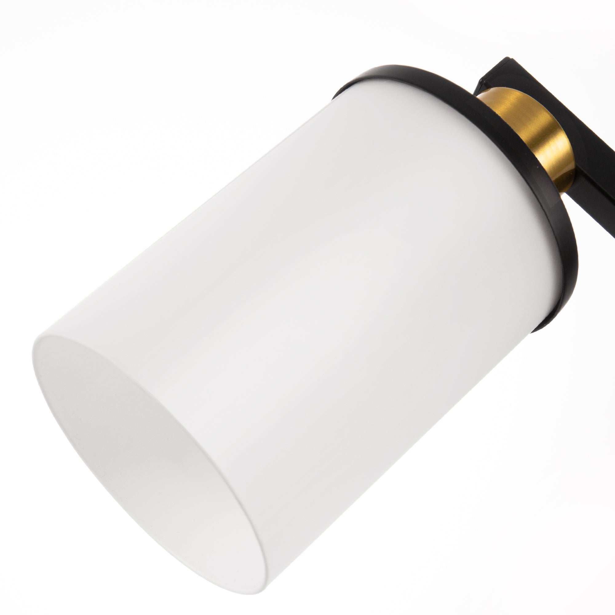 Jandcase 19.69 in. 3-Light Black and Gold Bathroom Vanity Light with Frosted Straight Glass Shade for Bathroom Dressing Room