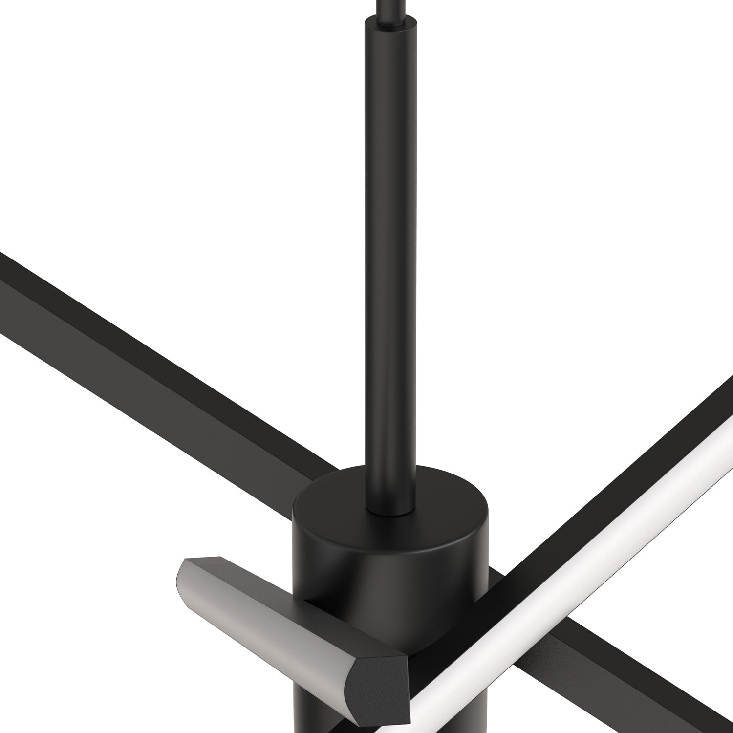 Jandcase 3-Light LED Sputnik Chandelier 23.6 in. Matte Black Modern Chandelier with Silicone Diffusers 3000K Dimmable