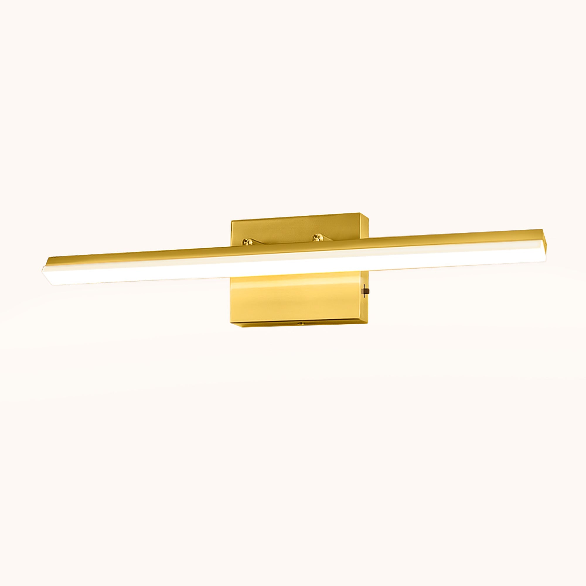 Jandcase 24in LED Vanity Light with Integrated LED, Dimmable 3CCT (3000K-5000K), Copper Finish, Metal + Acrylic