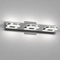 18.9 in. 3-Light Chrome Vanity Light with Oval Ring Lamp, 15W Integrated LED Lighting Acrylic Bathroom Mirror Light
