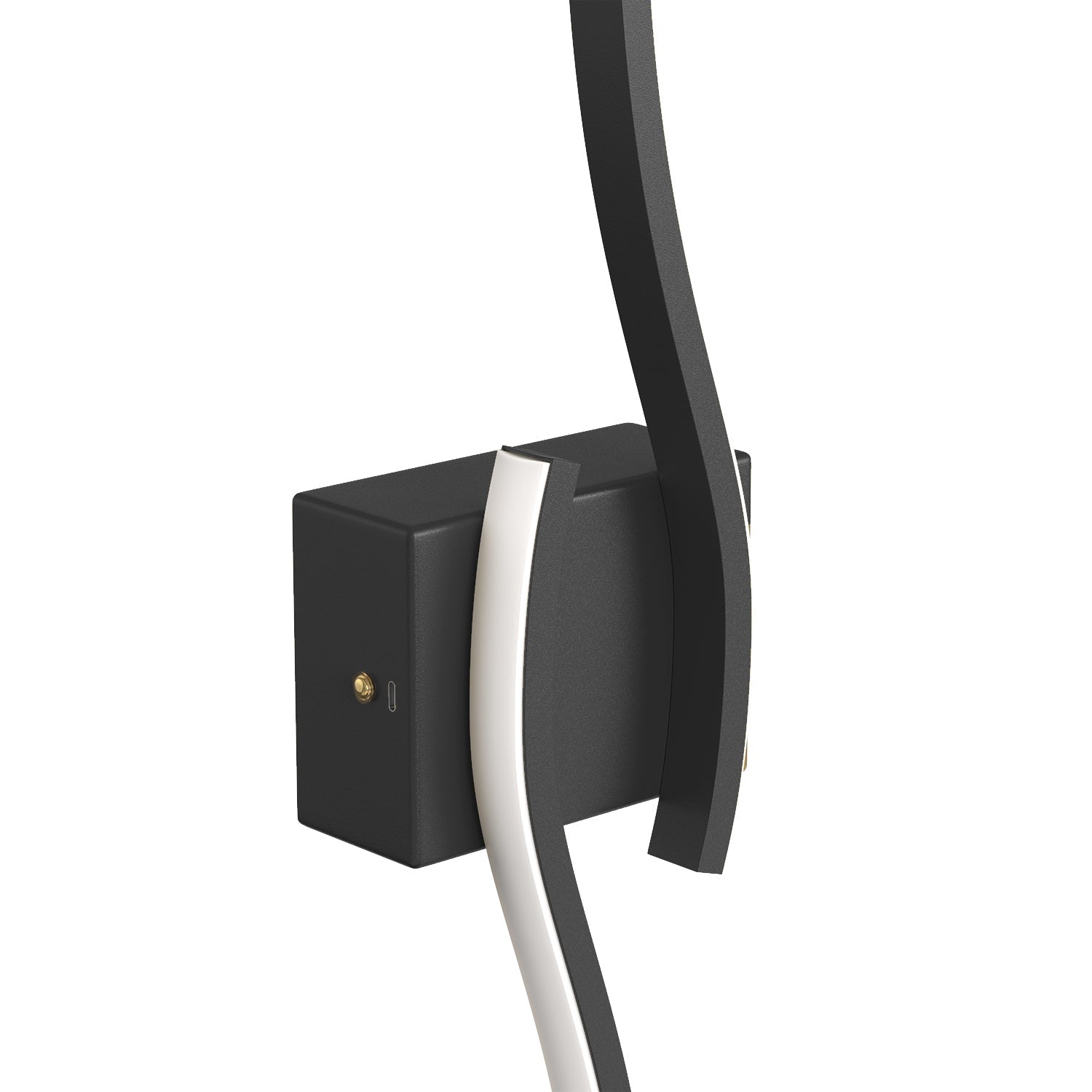 2-Pack 27.6 in. 2-Light Matte Black Integrated LED Vanity Light 5W Double Wave Design Indoor Wall Sconce with Timer
