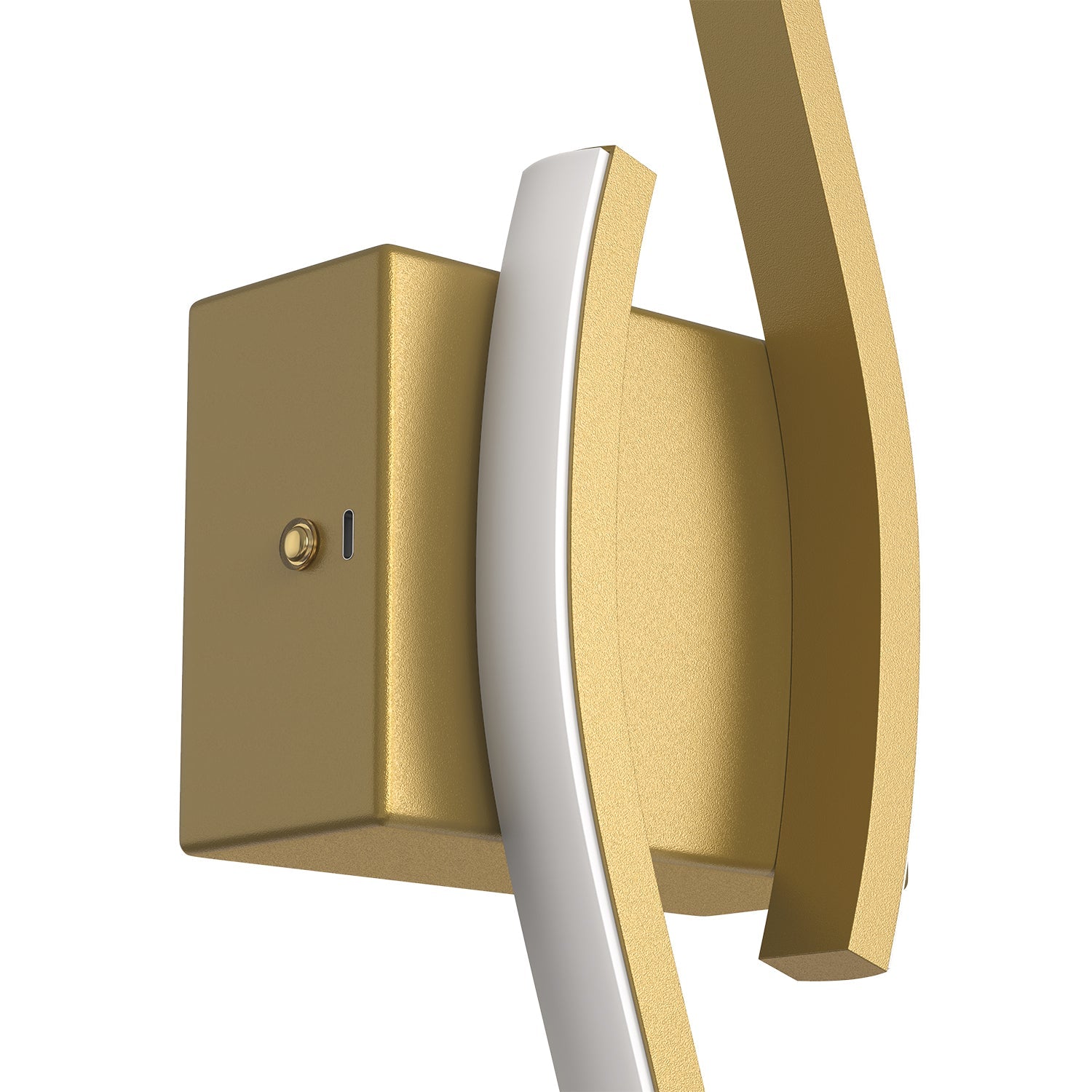 Jandcase 2-Pack 27.6 in. 2-Light Gold LED  Double Wave Design Vanity Light, 5-Watt Integrated LED Indoor Wall Sconce for Bedroom