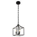Jandcase 3-Light Farmhouse Pendant Light with Vertical Design Matte Black E12 Bulb Not Included