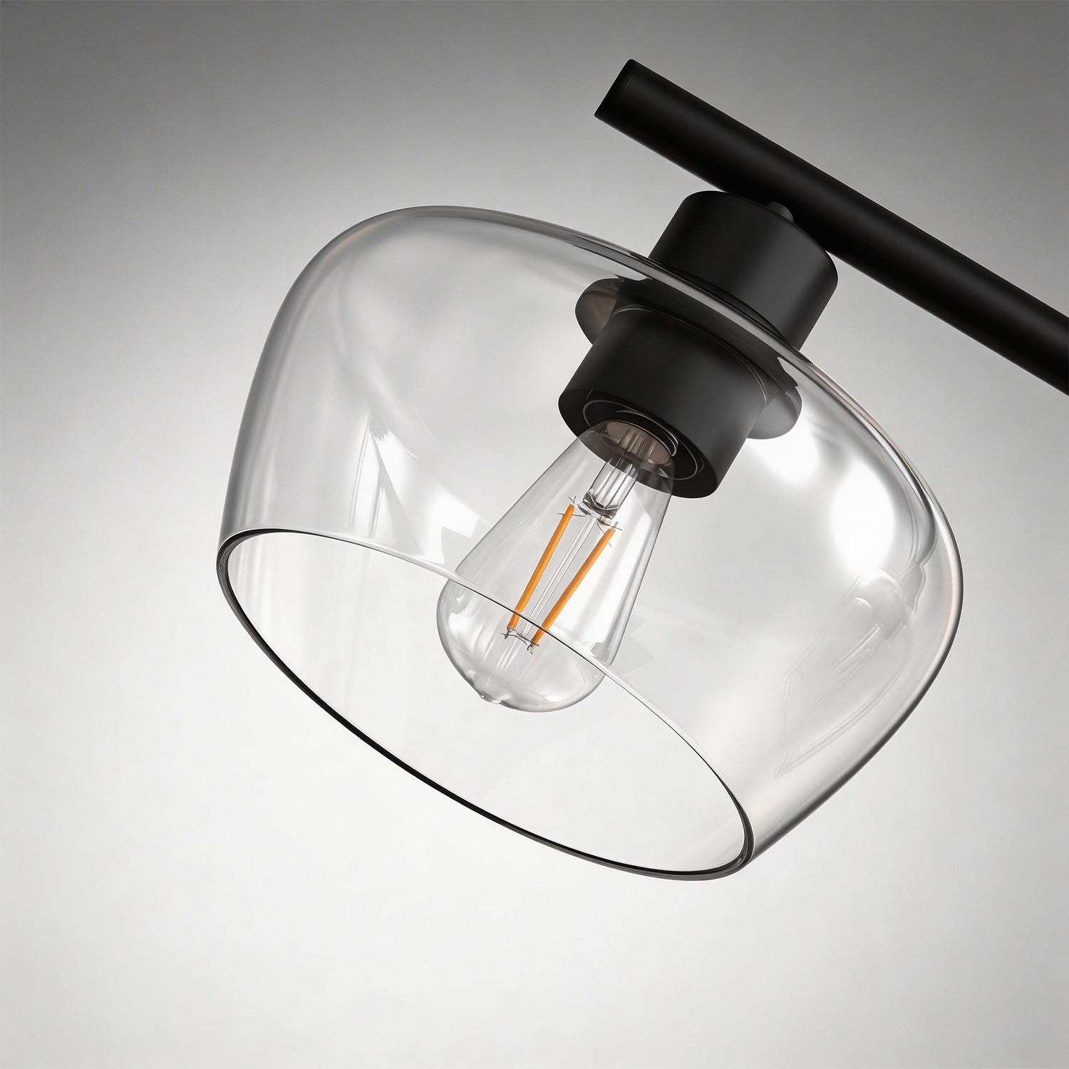 Jandcase 31.5 in. 3-Light Black Kitchen Island Pendant Light with Glass Shades Modern Hanging Light Fixture E26 Sockets