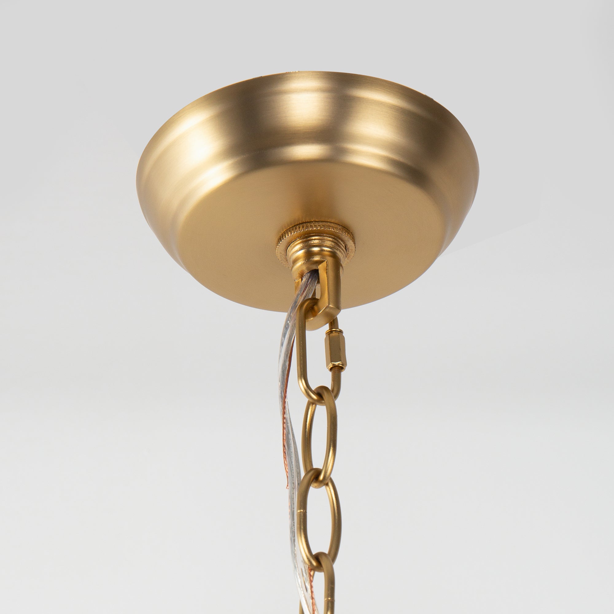 Jandcase 8-Light Brass Chandelier Modern Candle Style Ceiling Light Fixture E12 Hanging Chandelier for Dining Room Living Room Entryway