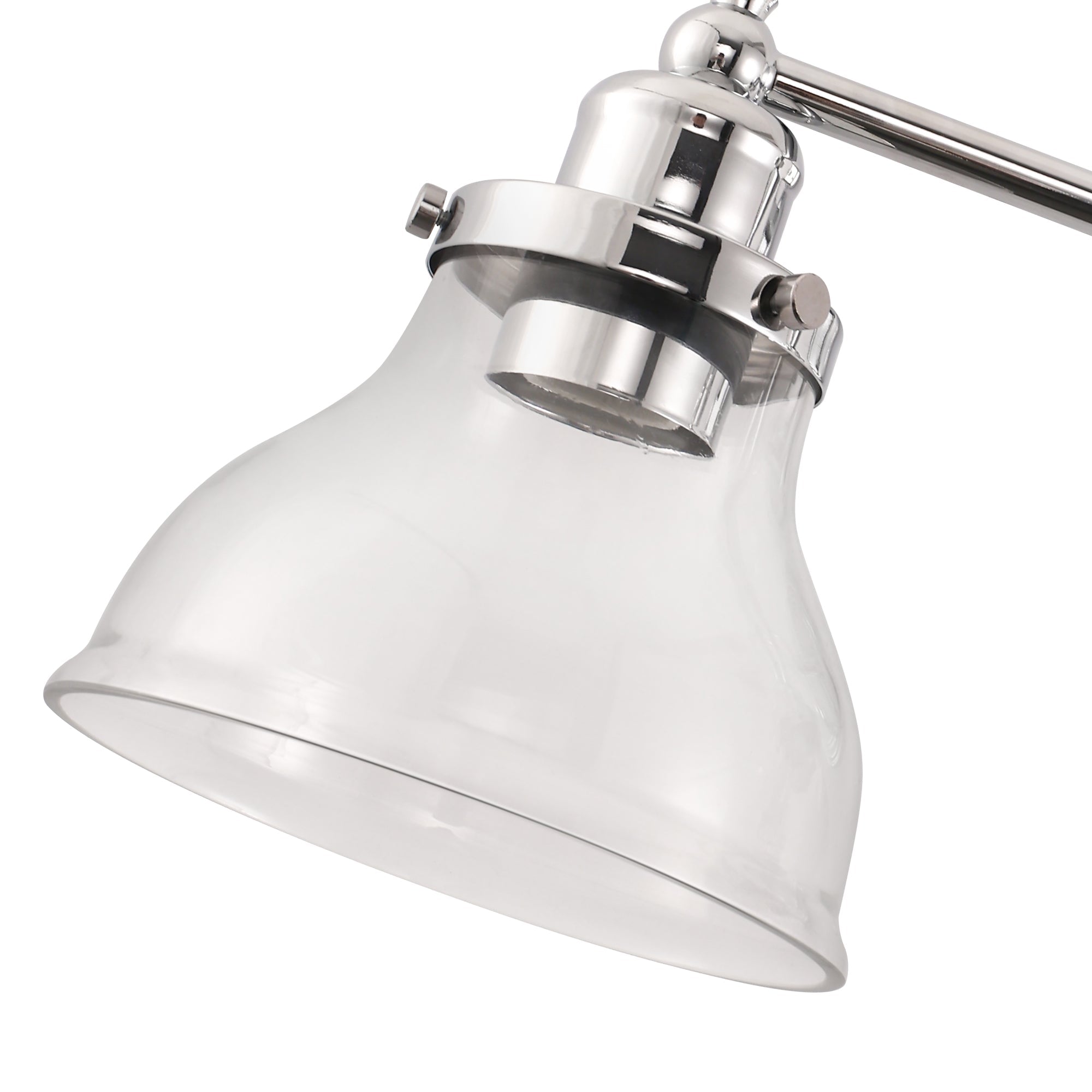 Jandcase 24.3 in. 3-Light Chrome Metal Vanity Wall Light with Curved Fishing Rod Design
