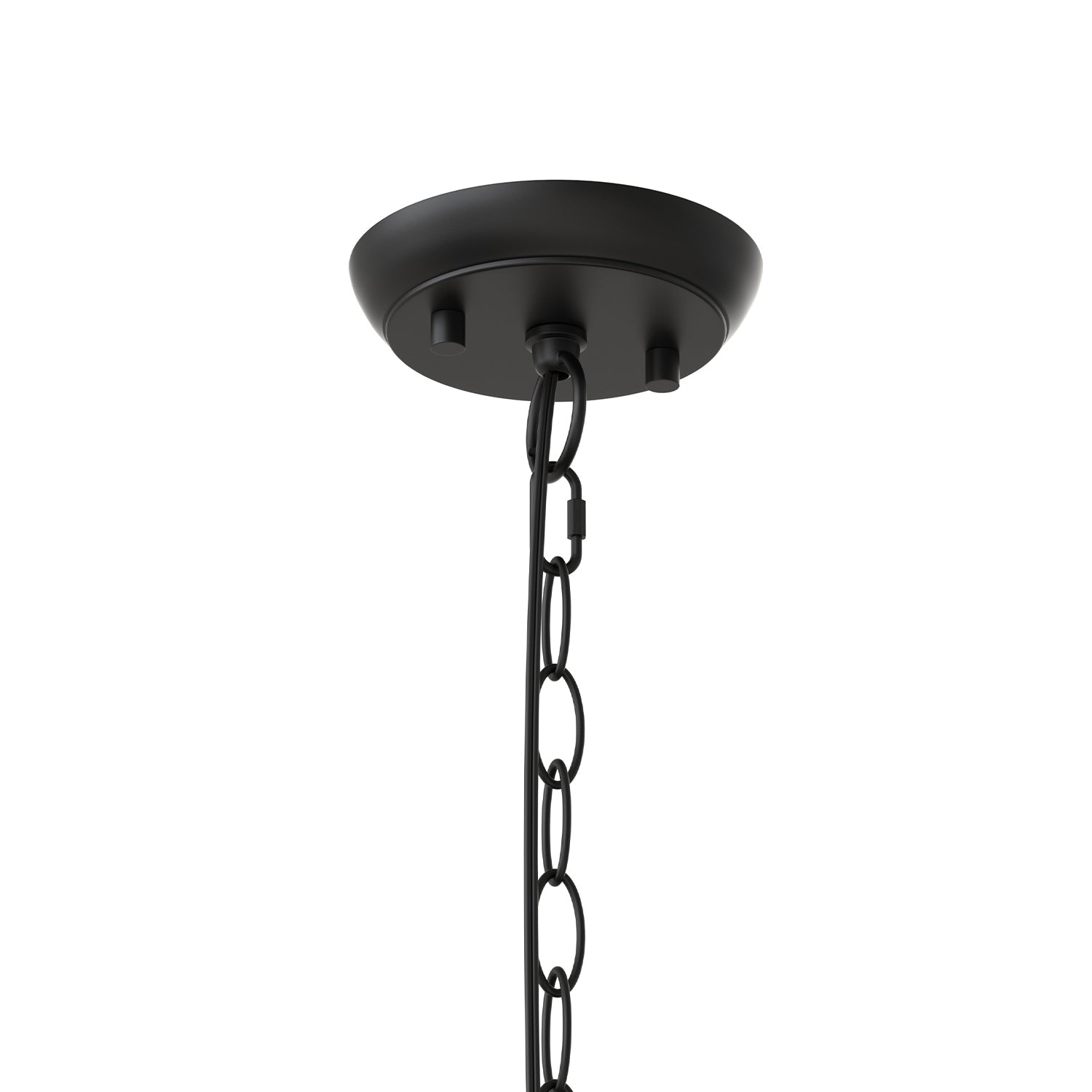 Jandcase Farmhouse 4 Light Matte Matte Black an Copper Inverted Frustum Chandelier with Metal Square Lampshade, No Bulb Included