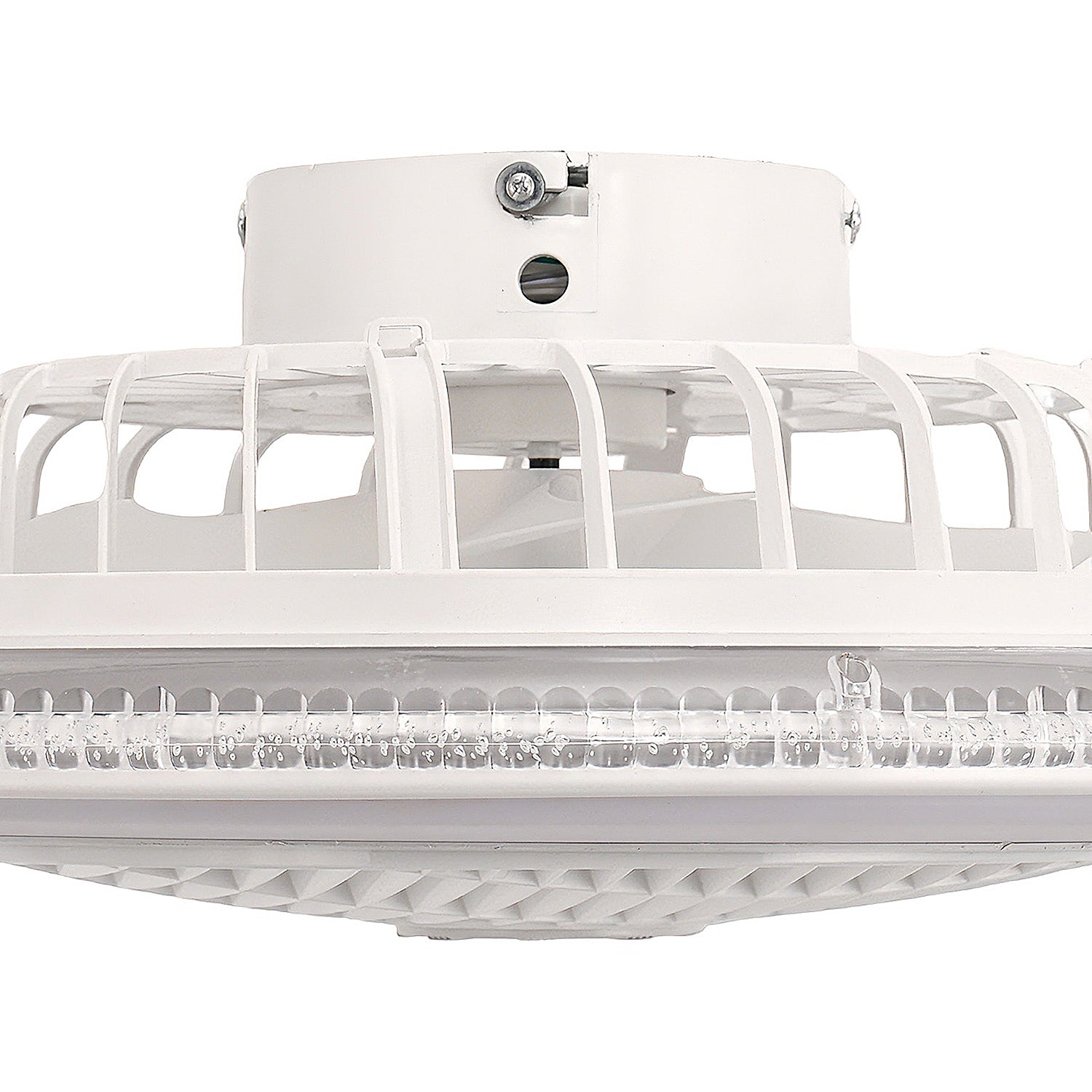 Jandcase 19in LED Ceiling Fan with Light, 5 Blades, Remote Control, Stepless Dimming, 3000K-6500K, Gray & White