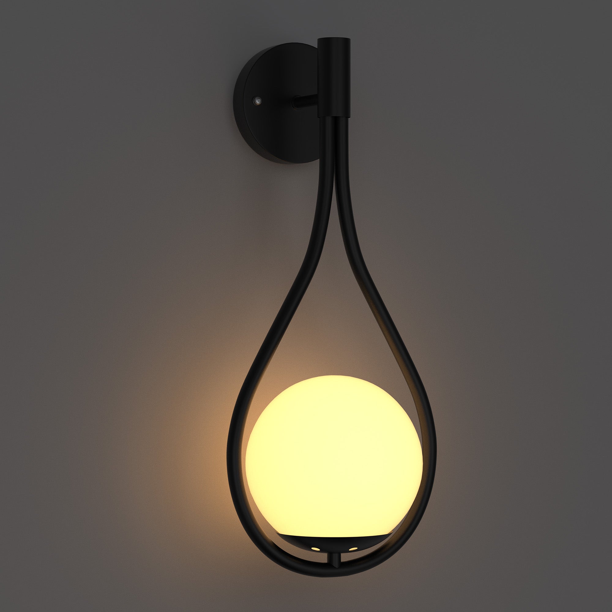 7.9 in. Black Indoor Pendant-Style Wall Sconce with E26 Socket,  Modern Indoor Wall Light for bedroom hallway