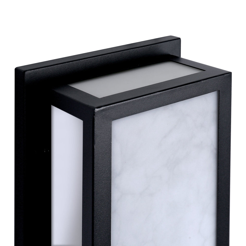 Jandcase 24.8in LED Outdoor Wall Light 30W IP65 Waterproof Marble Resin Sconce 3000K Modern Exterior Fixture
