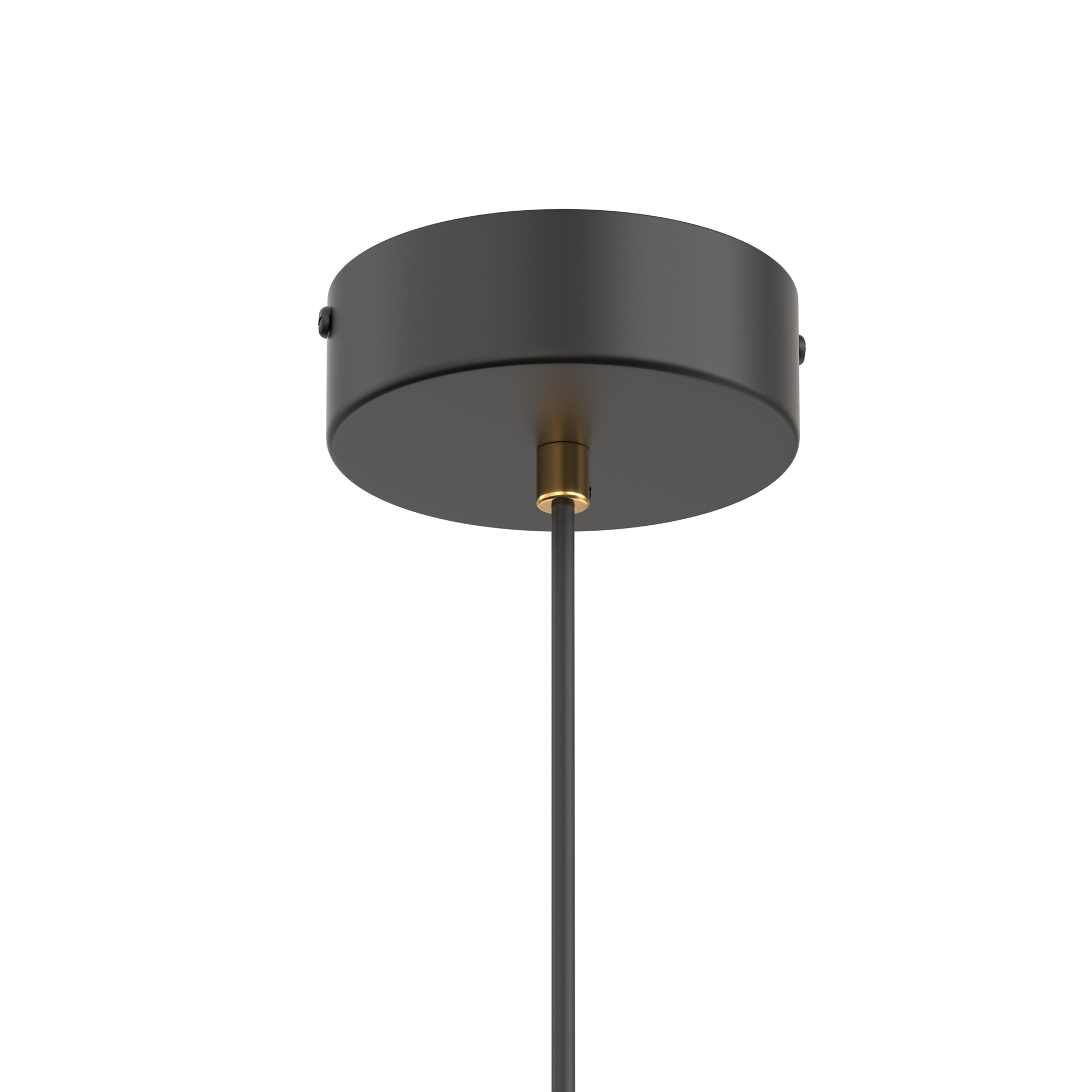 118.1 in 2-Pack 5W 1-Light Black and Gold Integrated LE Pendant Light with Gold Dome Shade, RF Remote, Dimmable