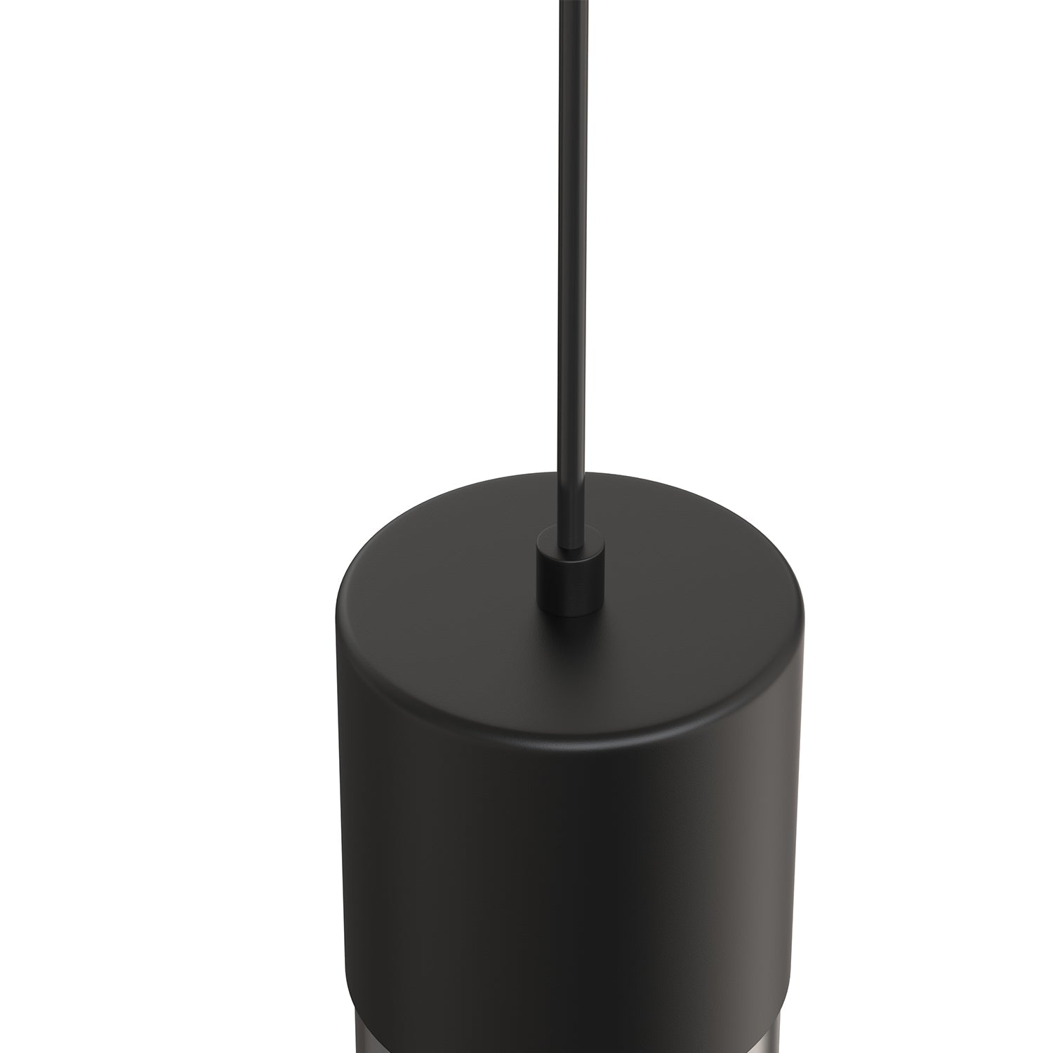Jandcase 2-Pack Pendant Light with Gradient Smoke Glass Shade, E26 Base, Matte Black Metal, 110V, Single Light Fixture