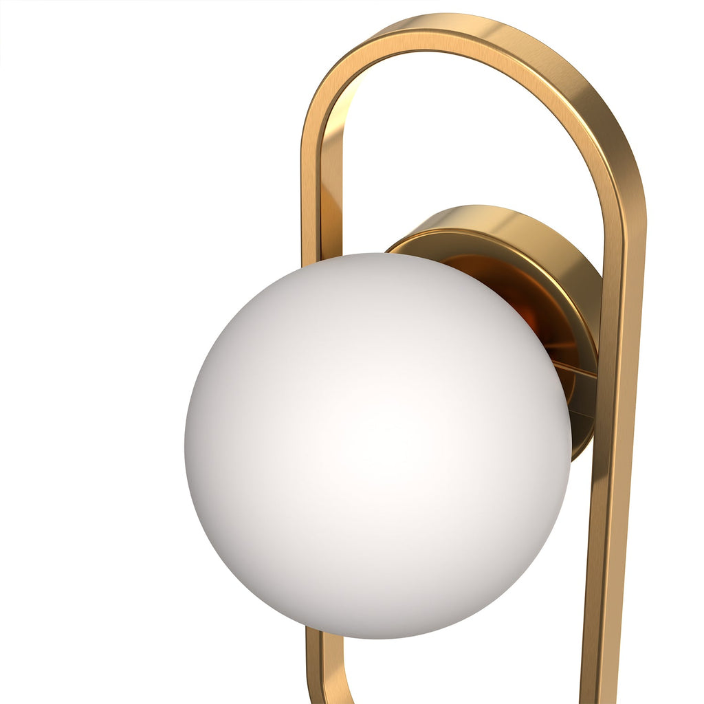 Jandcase 2-Pack 15.7in Wall Sconce with Opal Glass Globe, Copper-Finished Metal Frame, E12 Base, Indoor Lighting