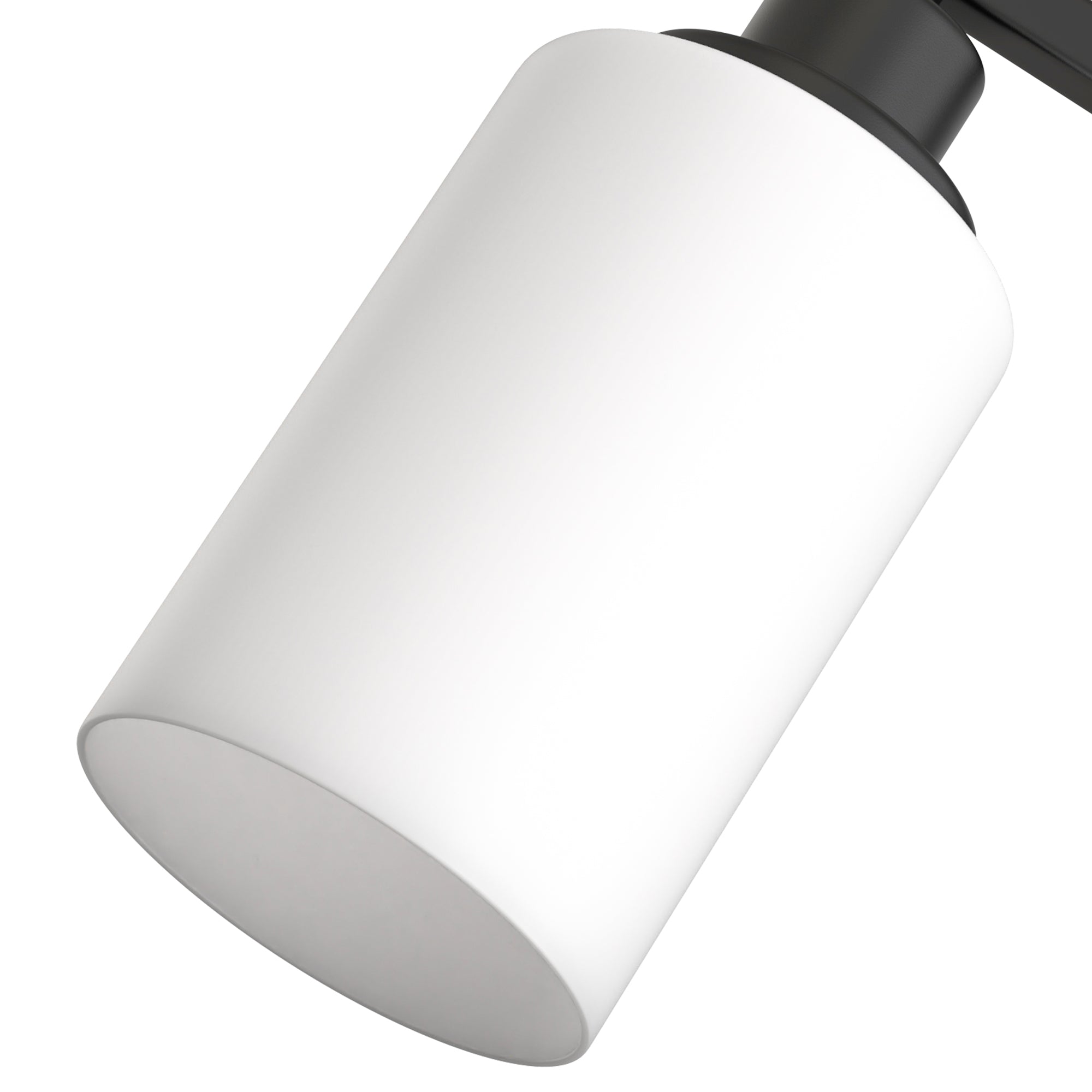Jandcase 3-Light Industrial Vintage Vanity Light with Frosted Cylinder Glass Shades Black E26 Bulb Not Included